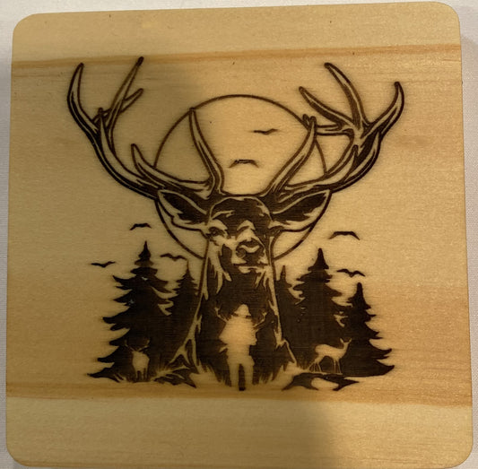 Wood Coasters | Bar Coasters | Deer Hunting Coasters | Duck Hunting Coasters | Fishing Coasters