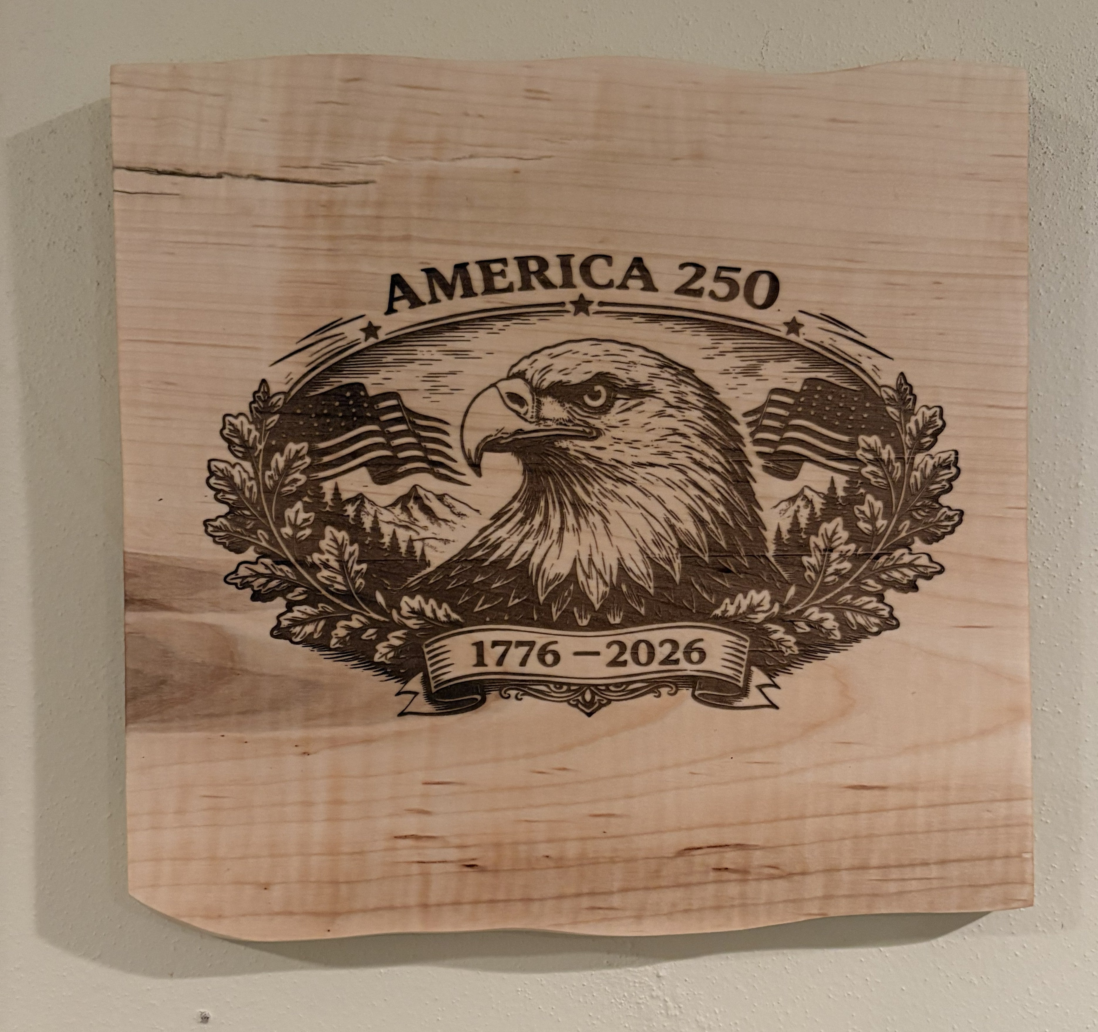 Live Edge America 250 Wall Art: Celebrating USA Birthday