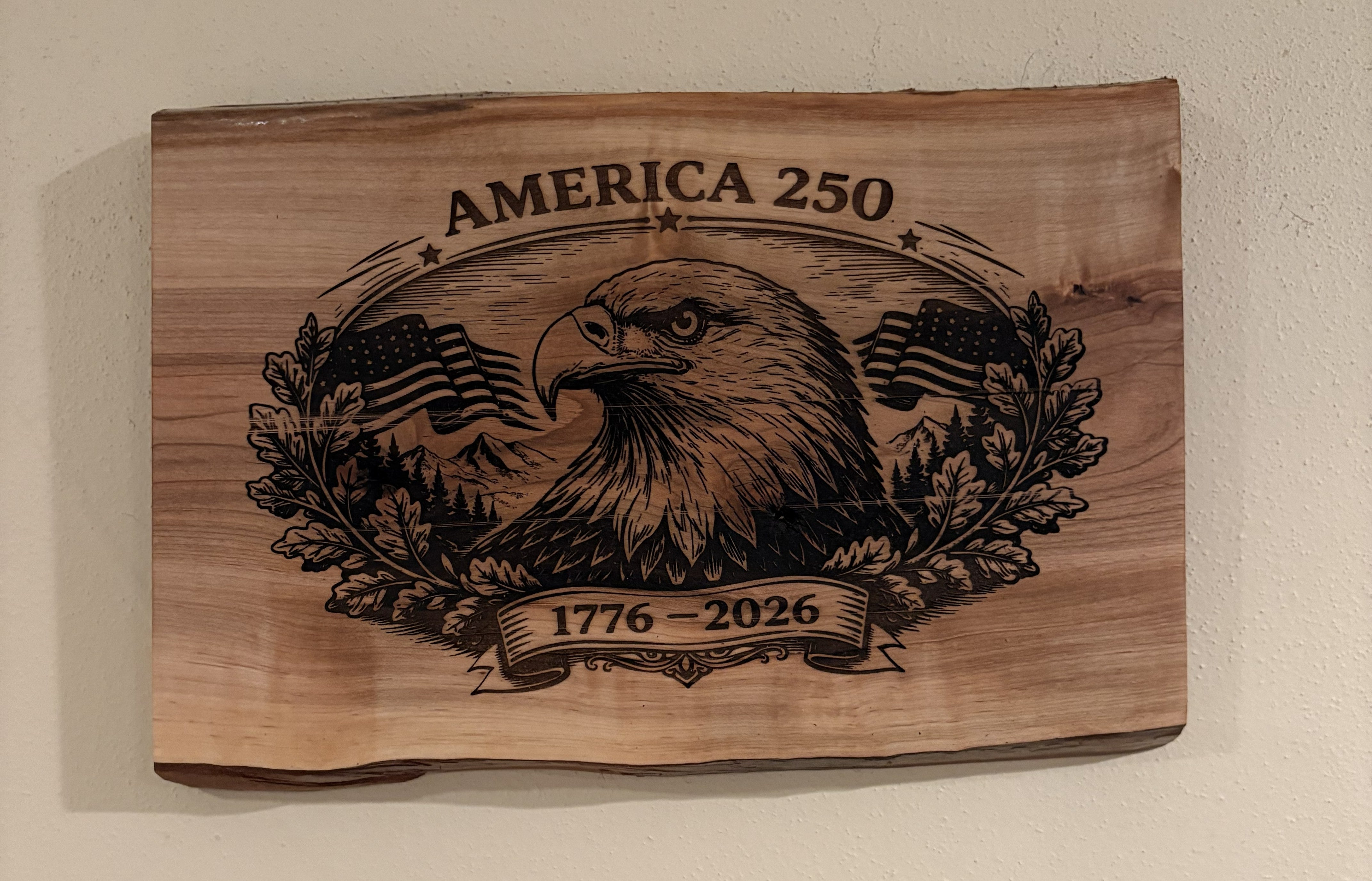 Live Edge America 250 Wall Art: Celebrating USA Birthday