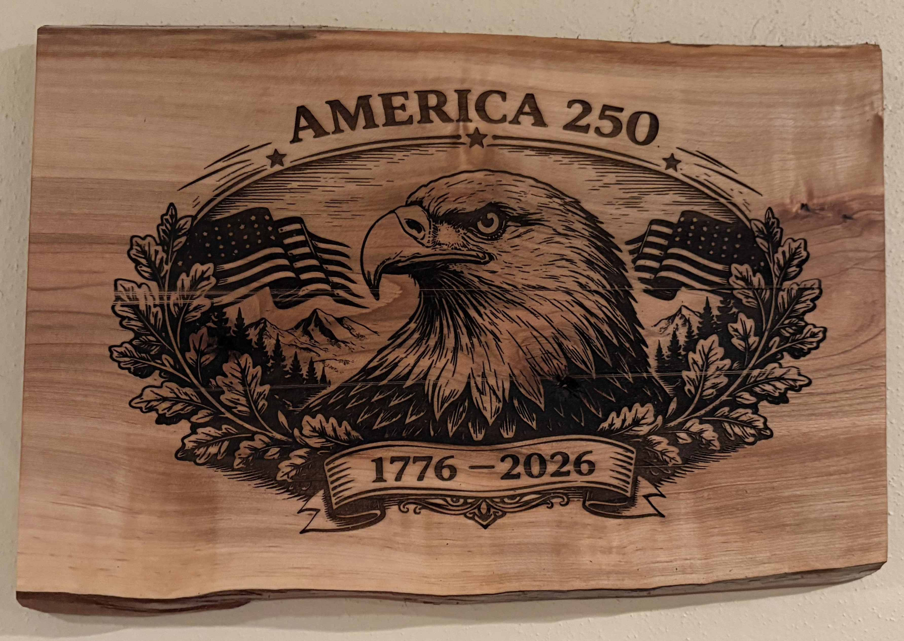 Live Edge America 250 Wall Art: Celebrating USA Birthday