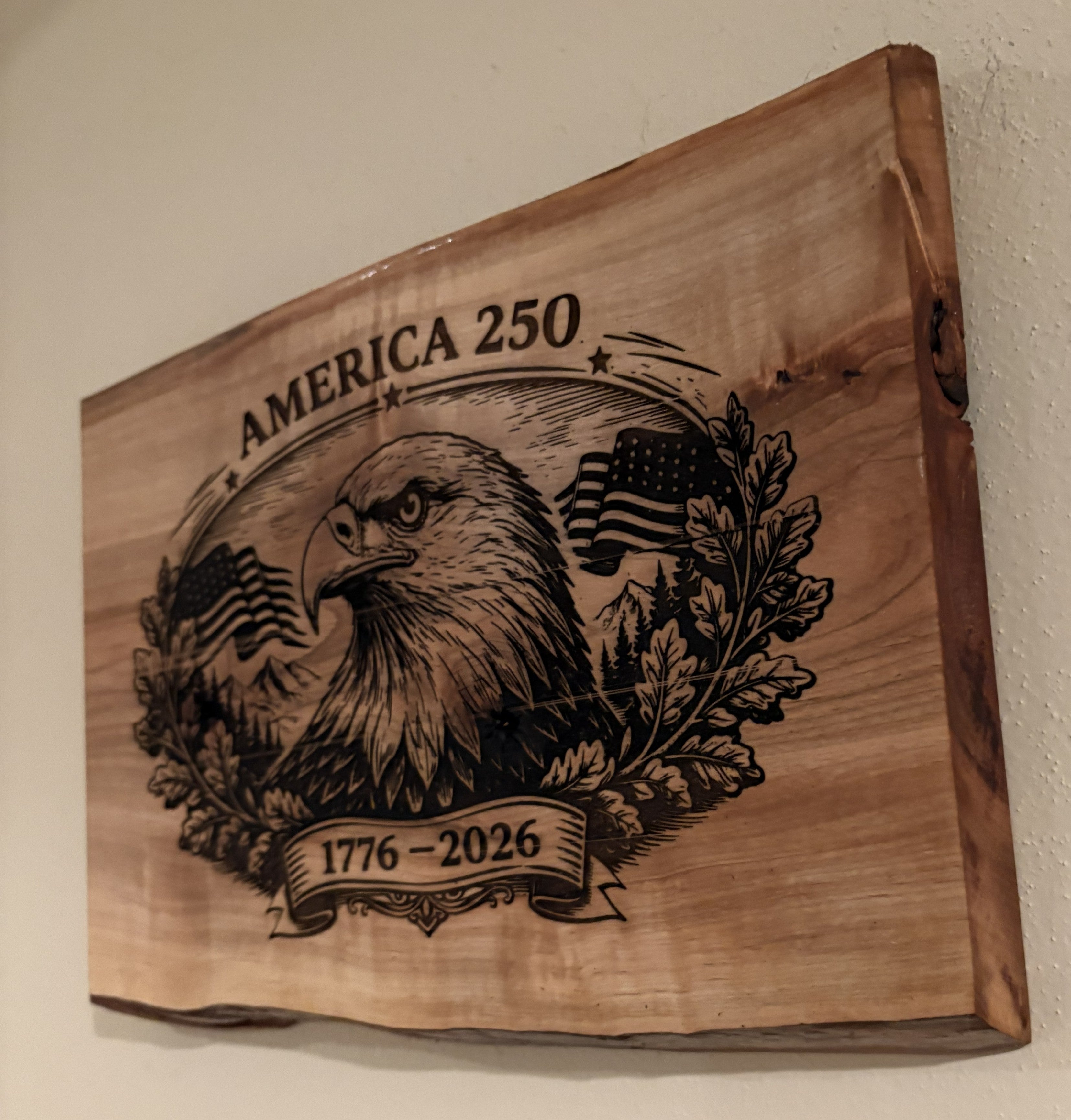 Live Edge America 250 Wall Art: Celebrating USA Birthday
