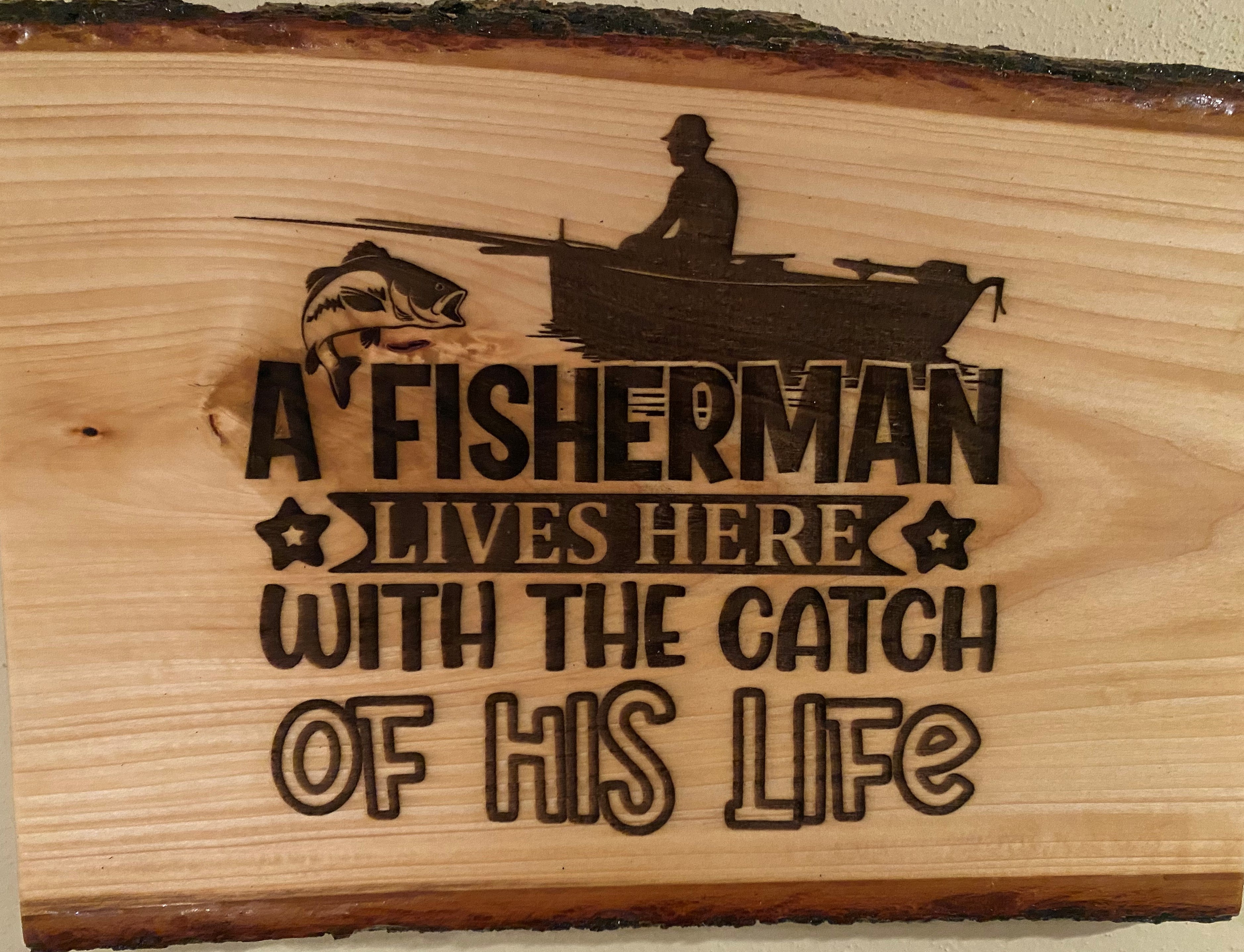 Engraved Funny Signs | Mother's Signs | Shark Coochie Board | I Only Smoke the Good Stuff | Live Edge Signs | Wisconsin Live Edge Signs