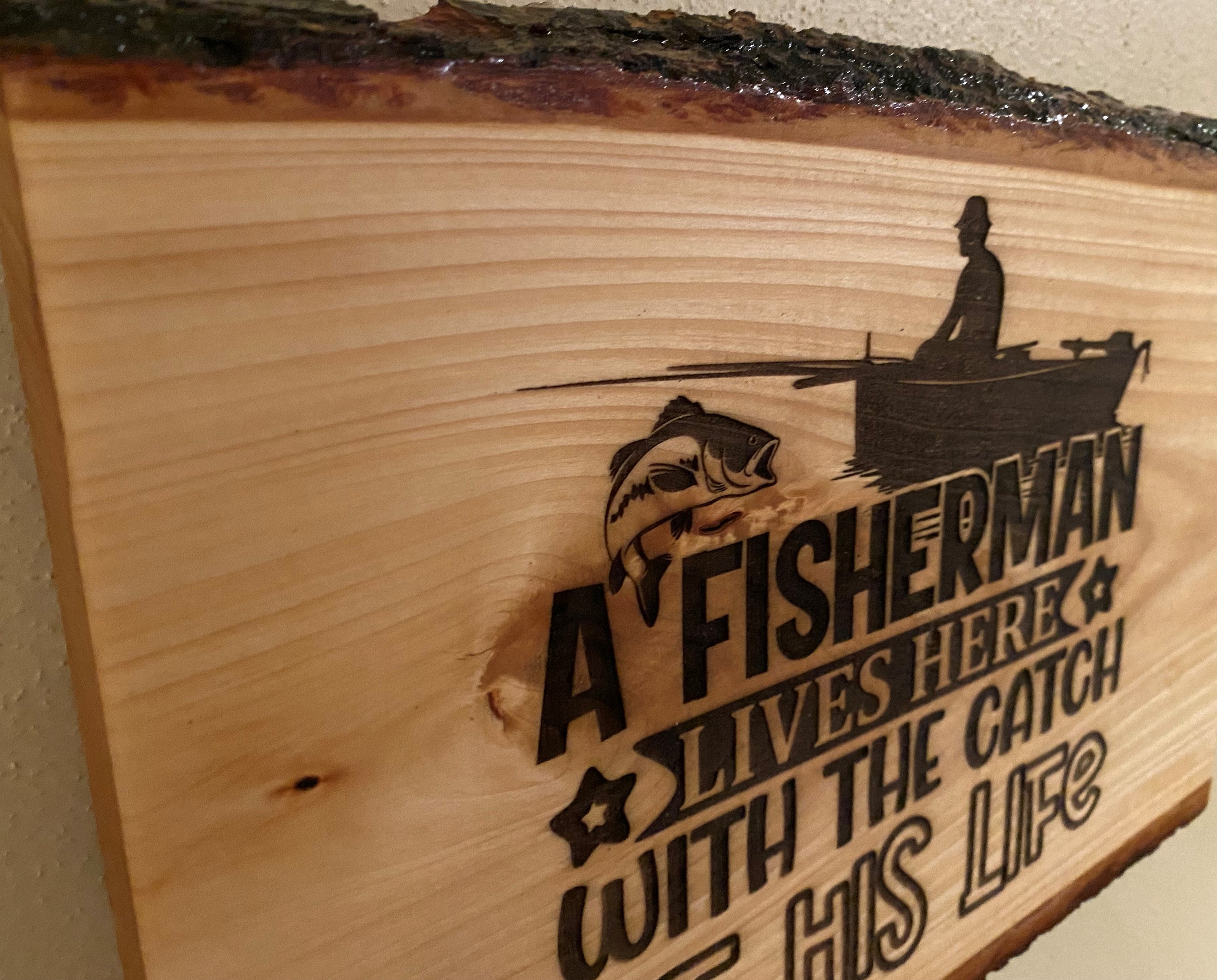 Engraved Funny Signs | Mother's Signs | Shark Coochie Board | I Only Smoke the Good Stuff | Live Edge Signs | Wisconsin Live Edge Signs