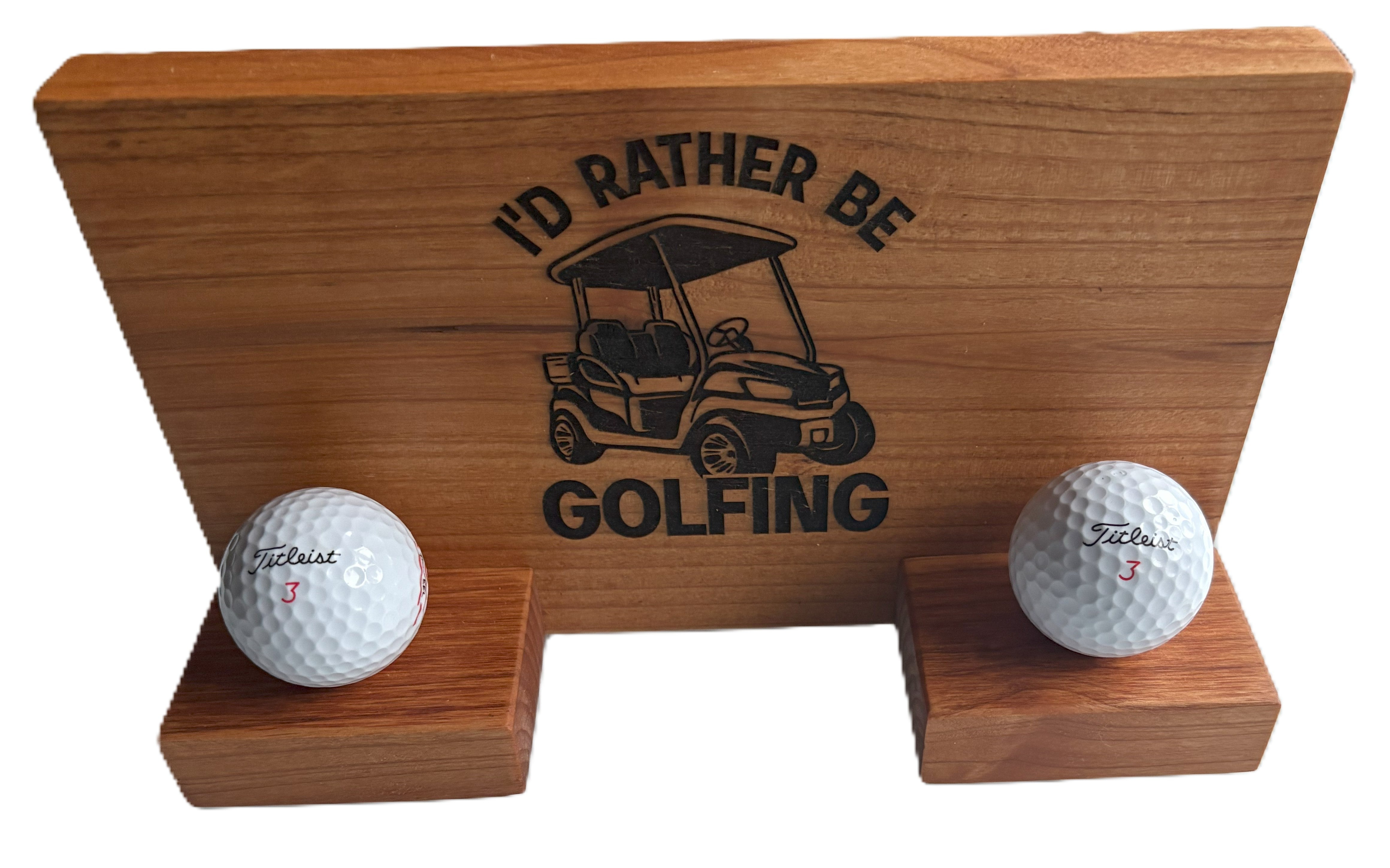 Best Dad by Par Golf Ball Display | I'd Rather Be Golfing Ball Holder | Dad Gift | Father's Gift | Laser Engraved Golf Ball Display