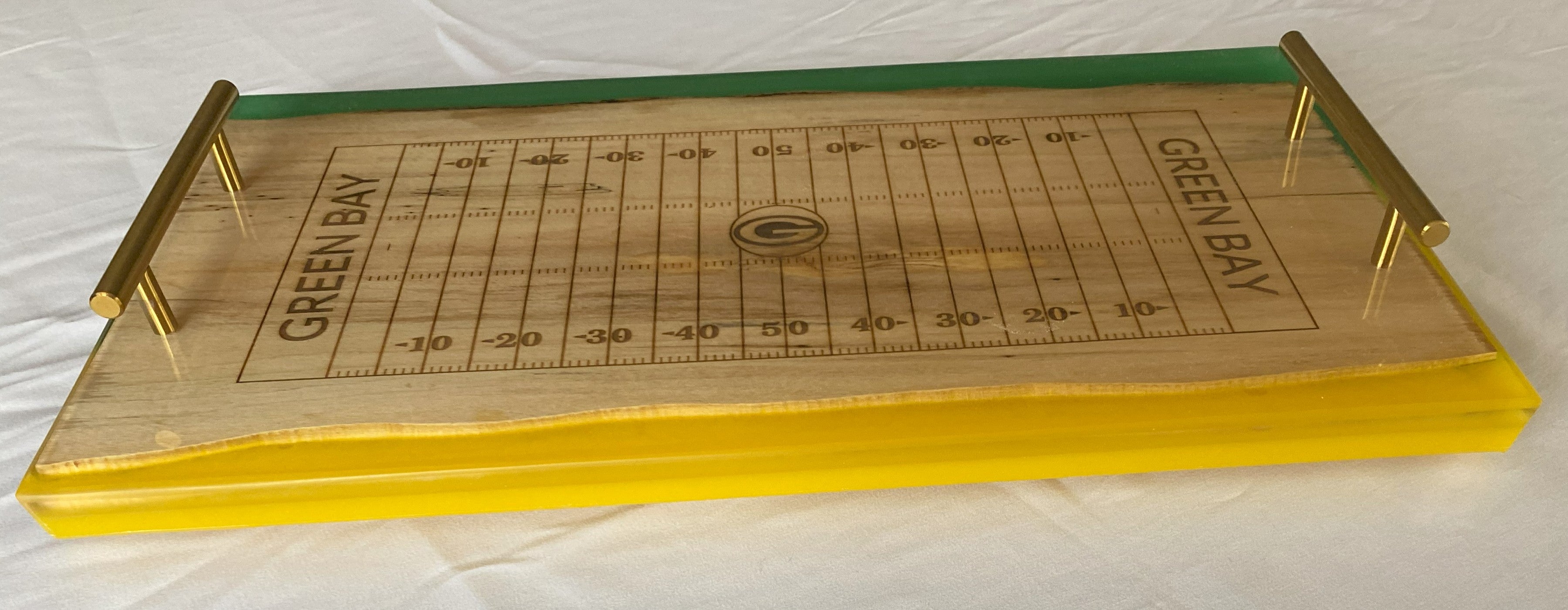 Green Bay Football Field Charcuterie Tray | Green Bay Football Field Serving Tray