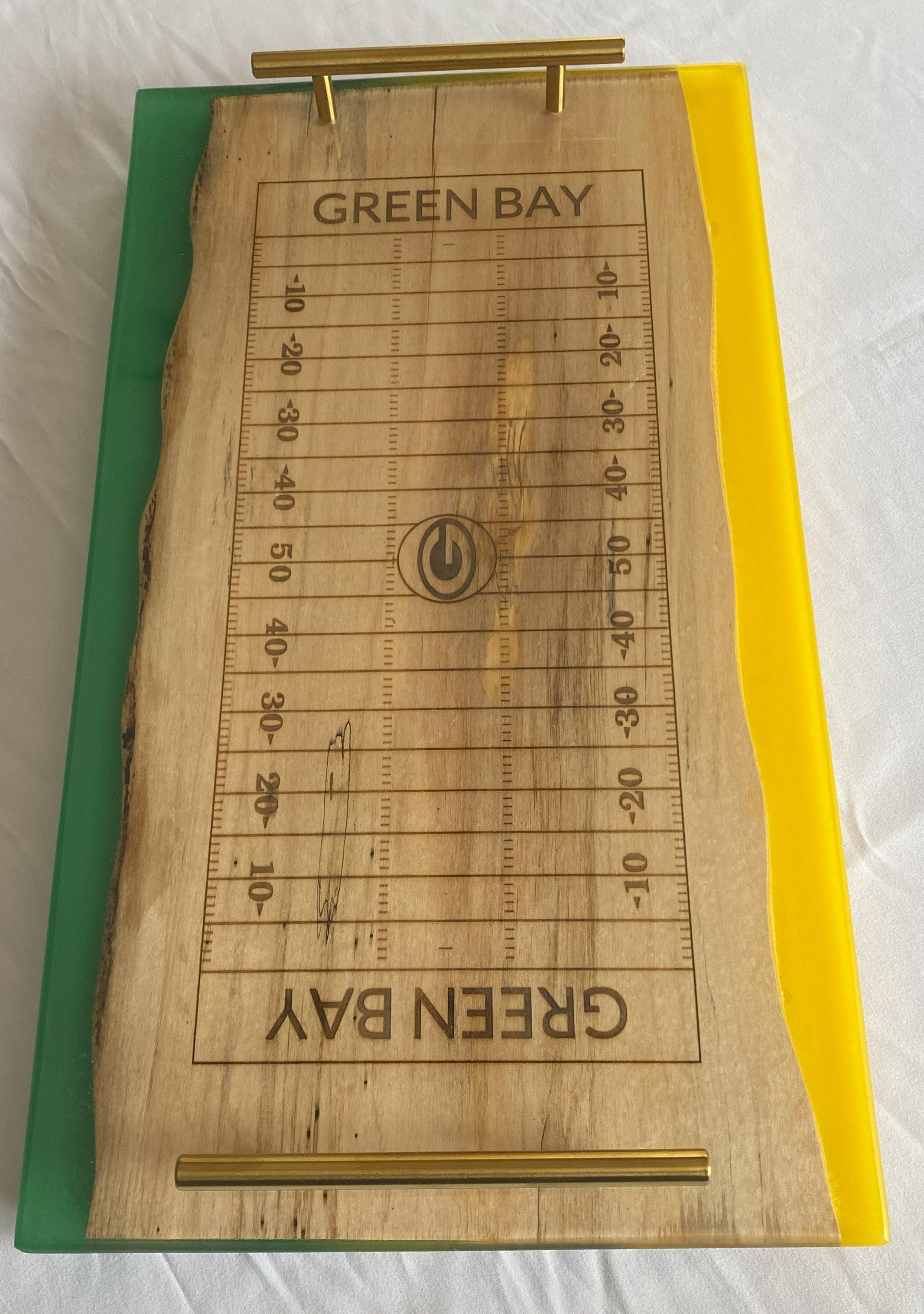 Green Bay Football Field Charcuterie Tray | Green Bay Football Field Serving Tray