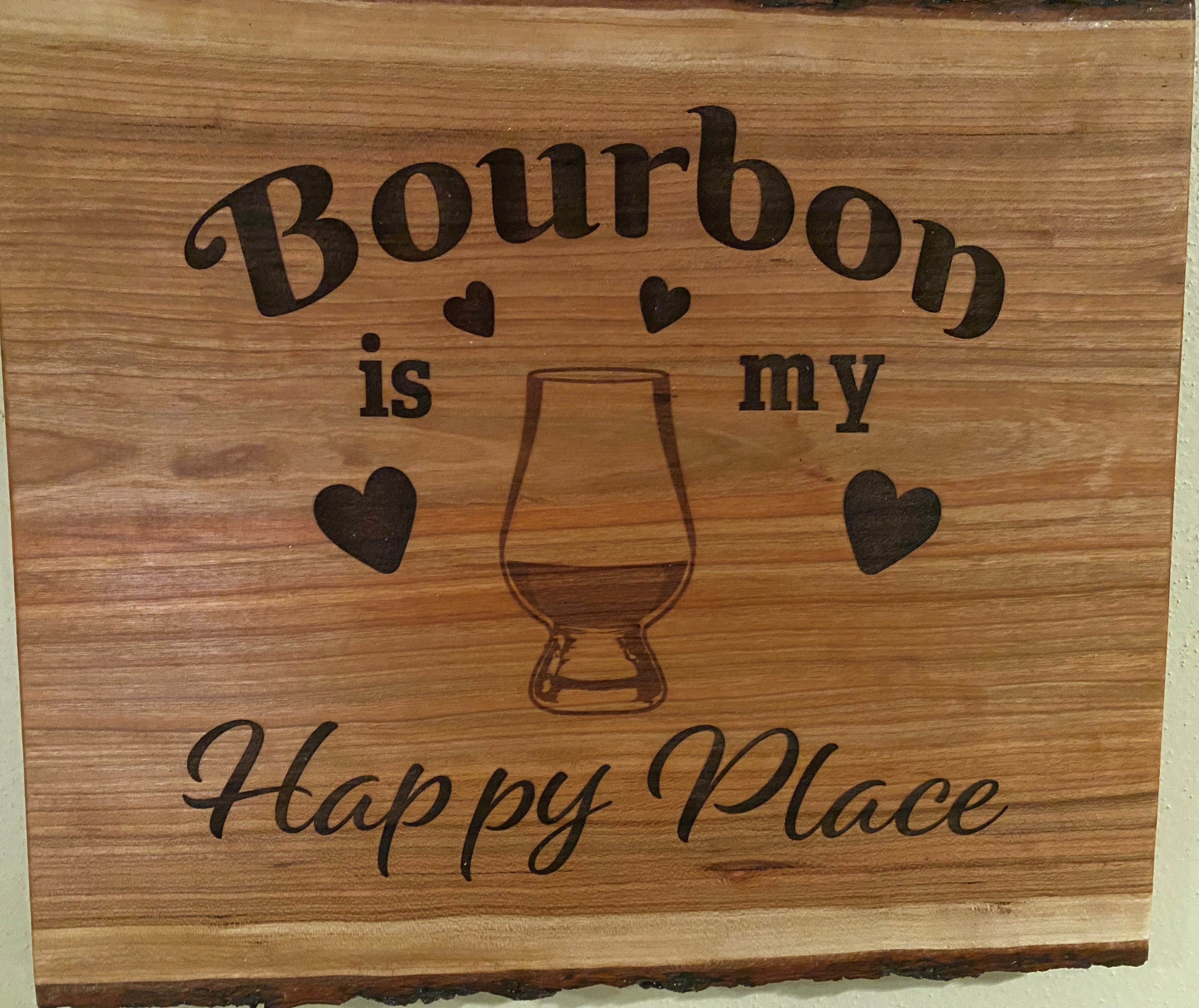 Bourbon is my Happy Place Sign