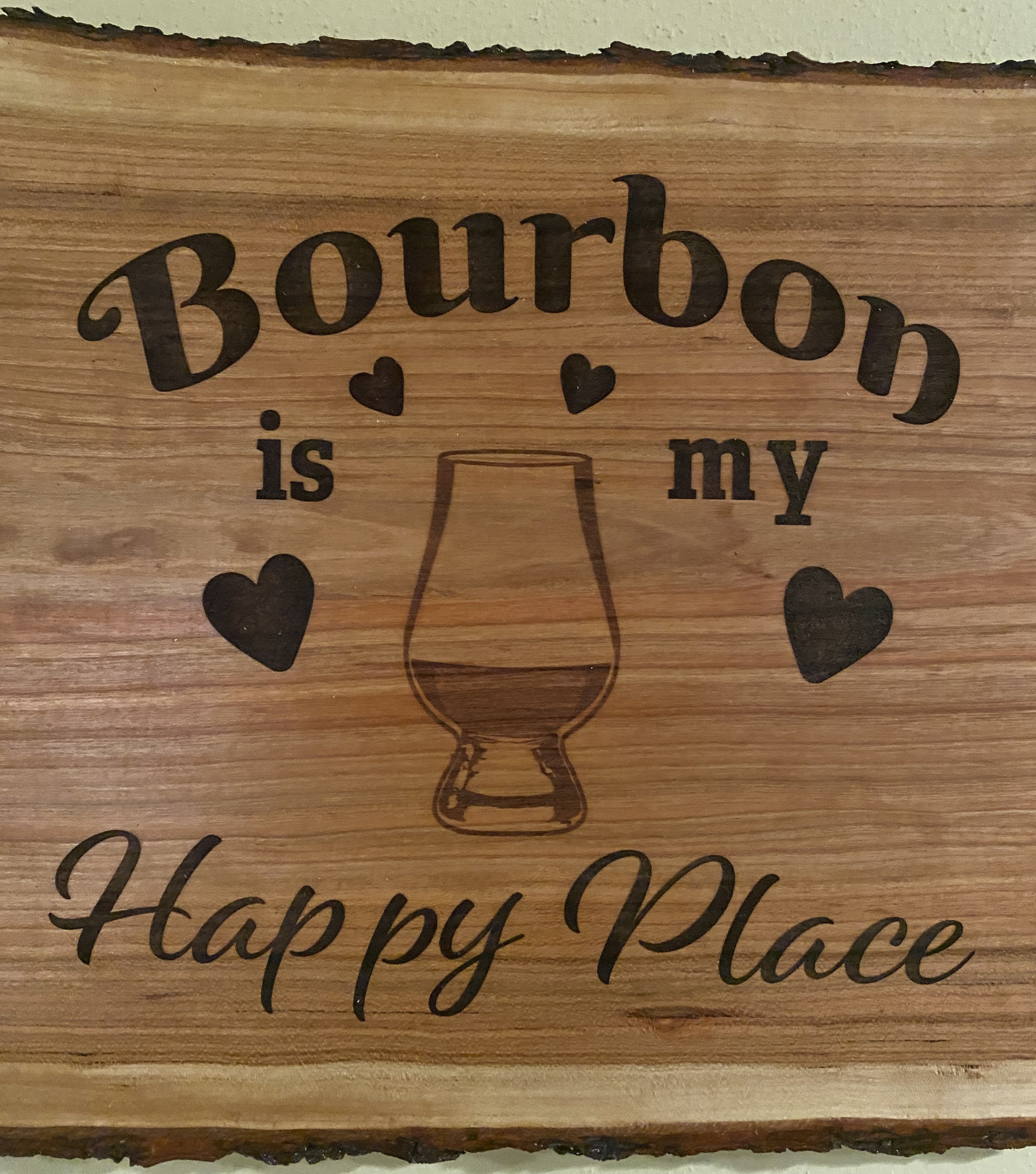 Bourbon Wall Art | I Smoke Meat and Drink Bourbon | Bourbon Happy Place | Custom Bar Wall Art