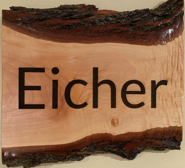 Custom Live Edge Name Sign Wall Art