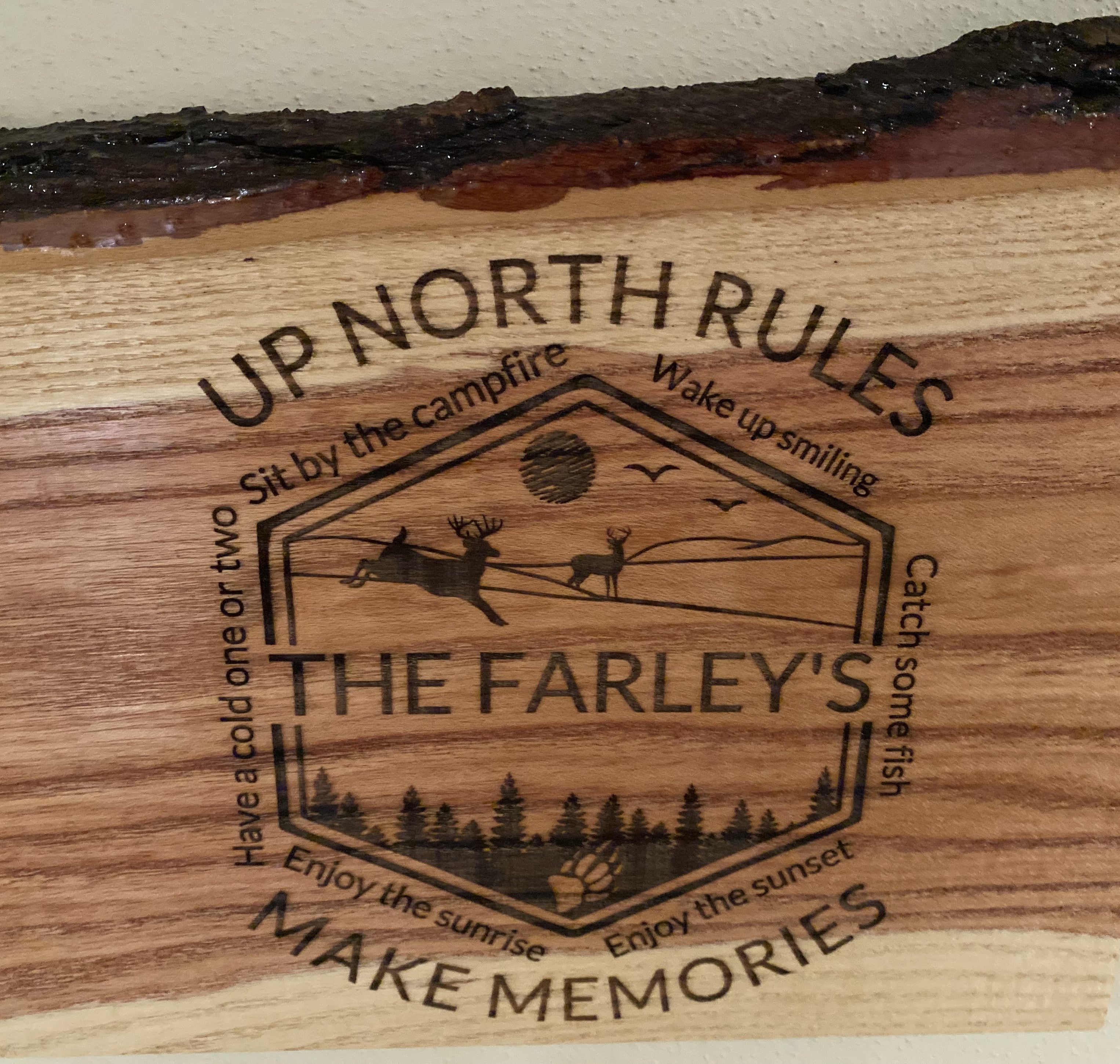 Engraved Funny Signs | Mother's Signs | Shark Coochie Board | I Only Smoke the Good Stuff | Live Edge Signs | Wisconsin Live Edge Signs