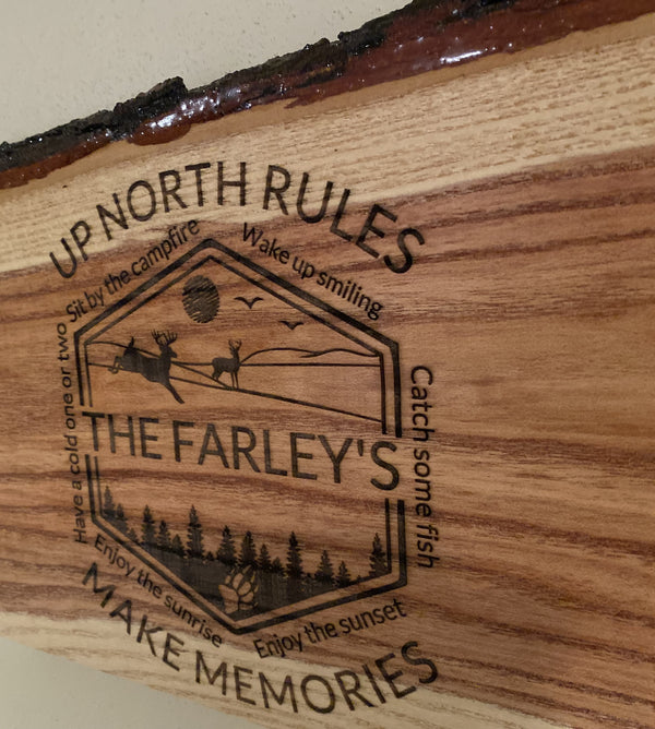 Engraved Funny Signs | Mother's Signs | Shark Coochie Board | I Only Smoke the Good Stuff | Live Edge Signs | Wisconsin Live Edge Signs