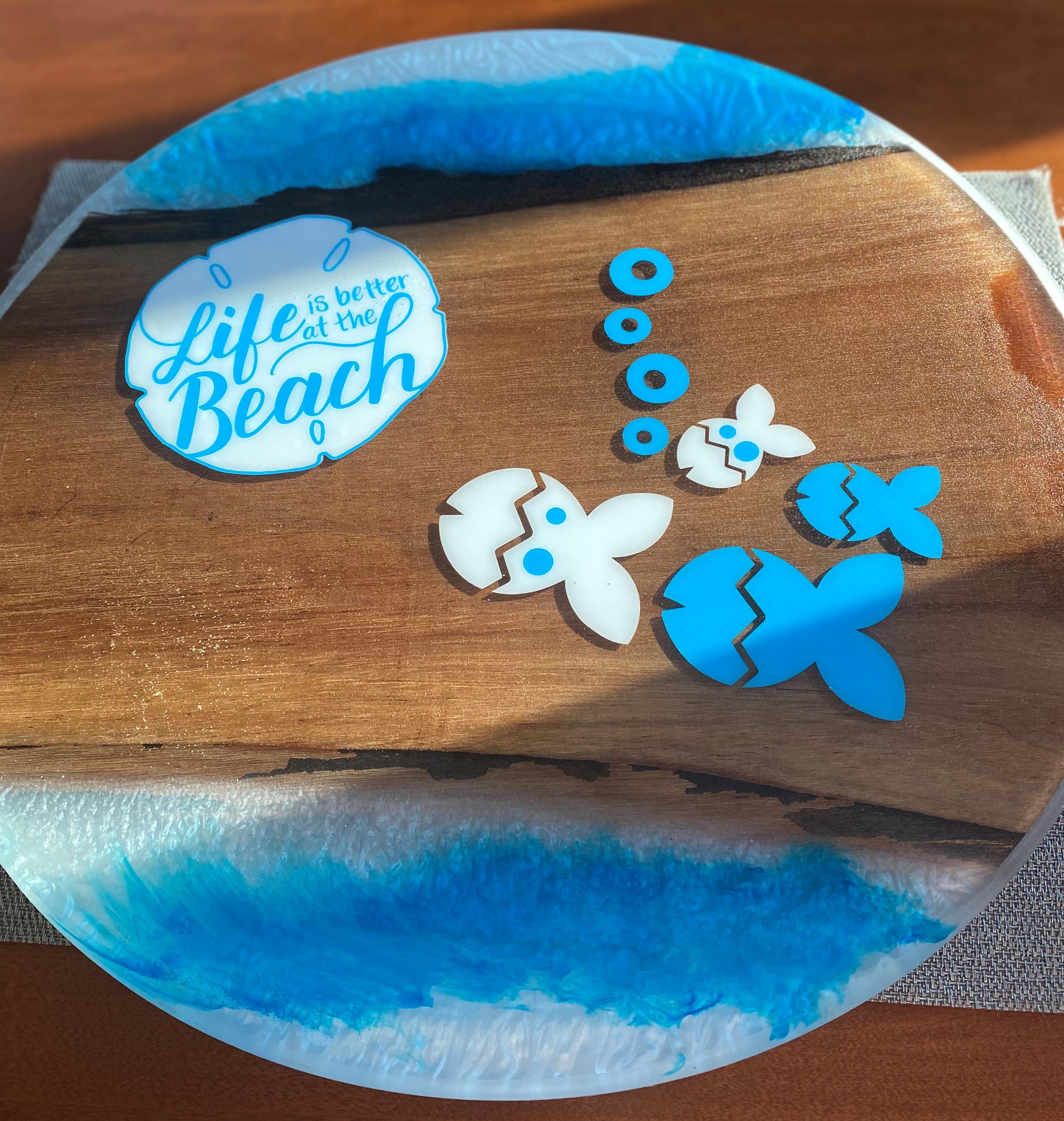 18" Rotating Tabletop Display - Beach Theme