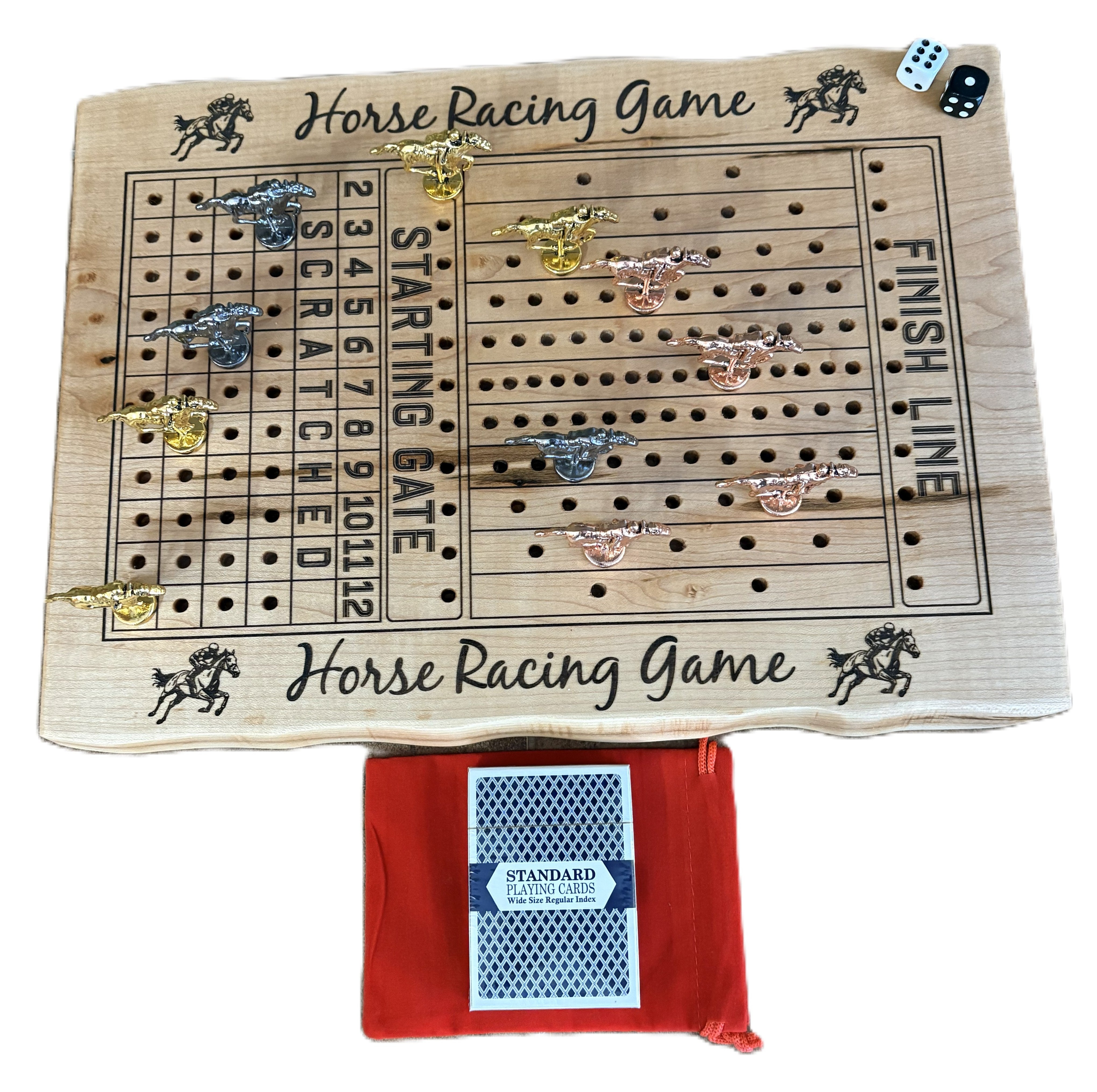 Live Edge Horse Racing Game | Engraved Horse Racing Game