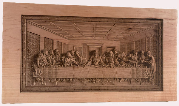 Religious Wall Art | Lord’s Supper | Lord’s Last Supper Live Edge Engraved Wall Art | Christian Wall Art