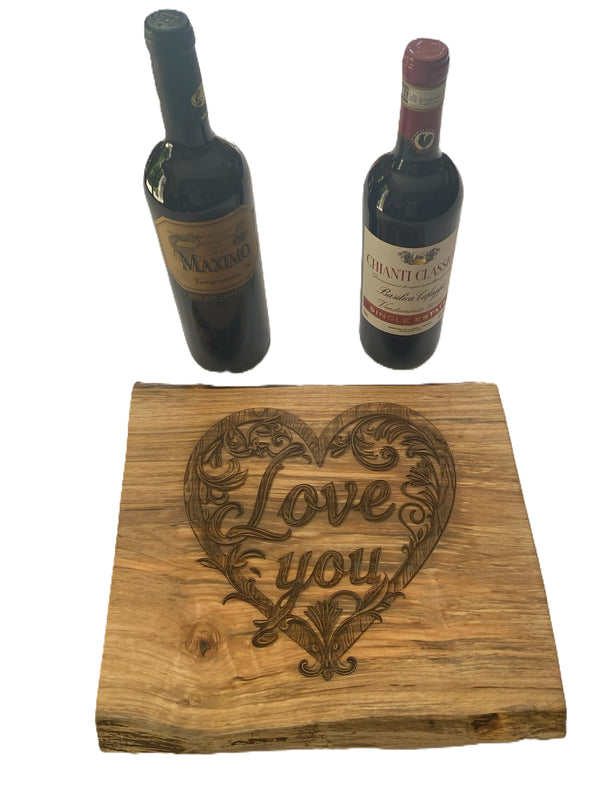 Love You Live Edge Cutting Board / Charcuterie Board