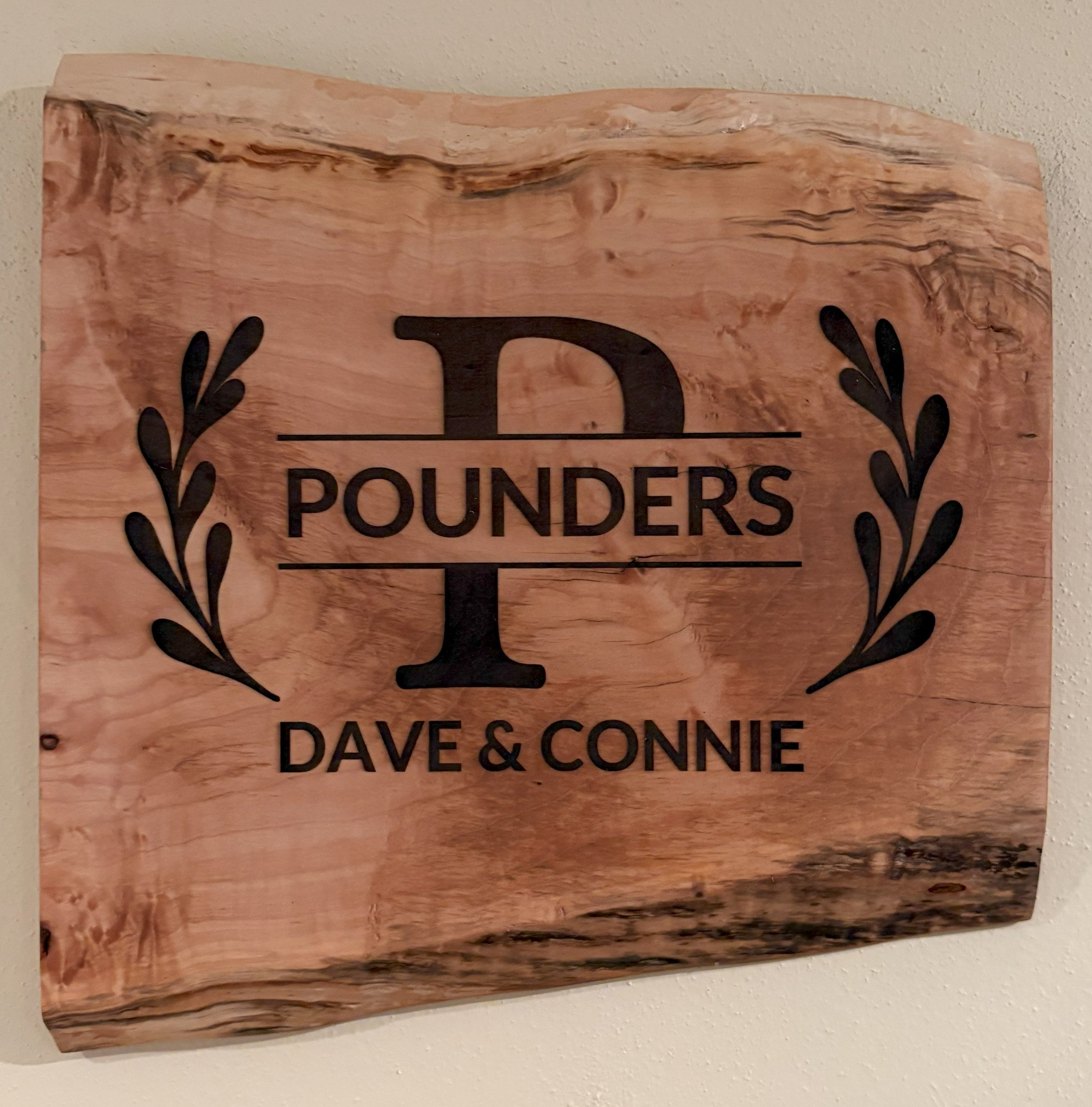 Custom Name Panel | Live Edge Name Panel | Last Name Sign | Welcome To Our Home