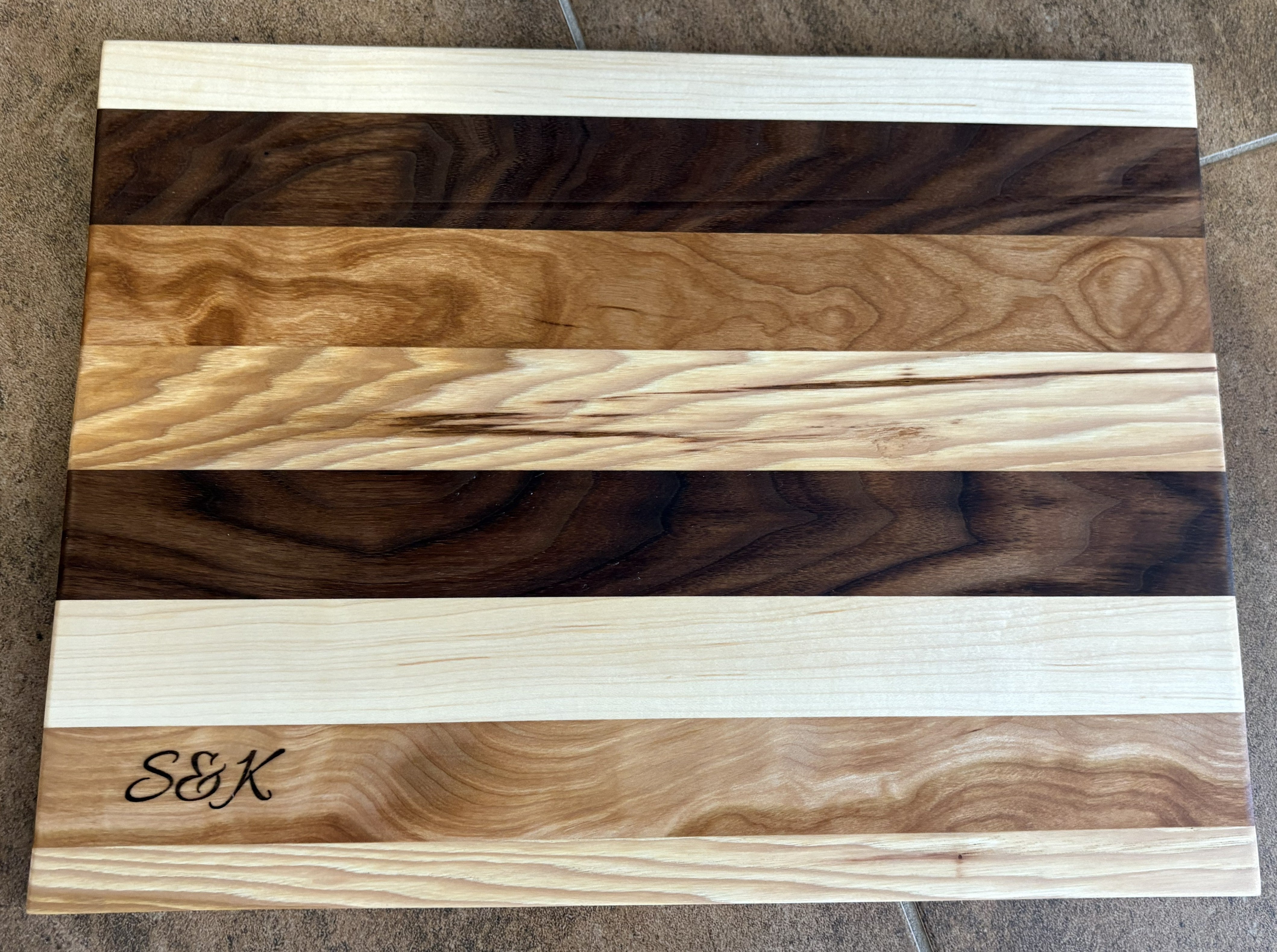 Cutting Board: Four Wood Charcuterie Board