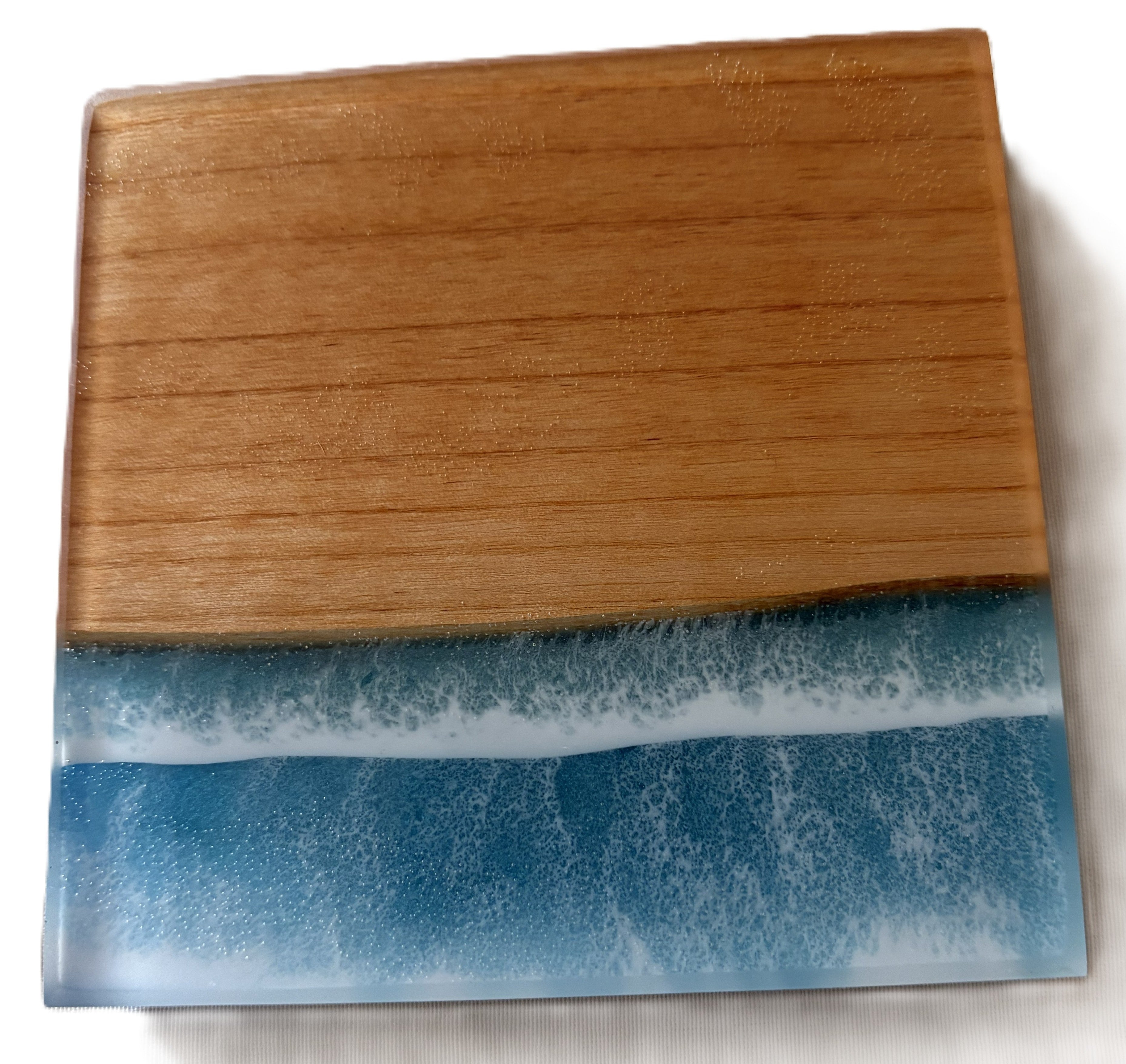 Epoxy and Wood Coasters | Bar Coasters | Home Decor Coasters | Water Scene Coasters | River Coasters