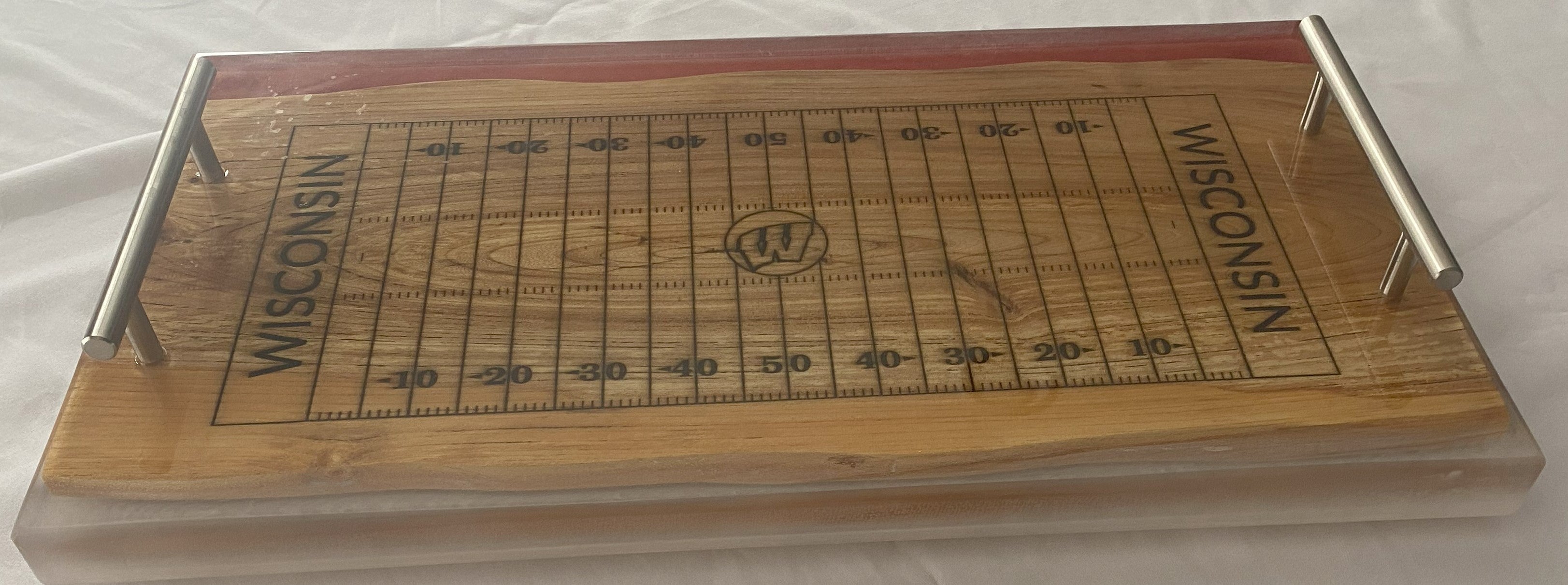 Wisconsin Football Field Charcuterie Tray | Wisconsin Football Field Serving Tray