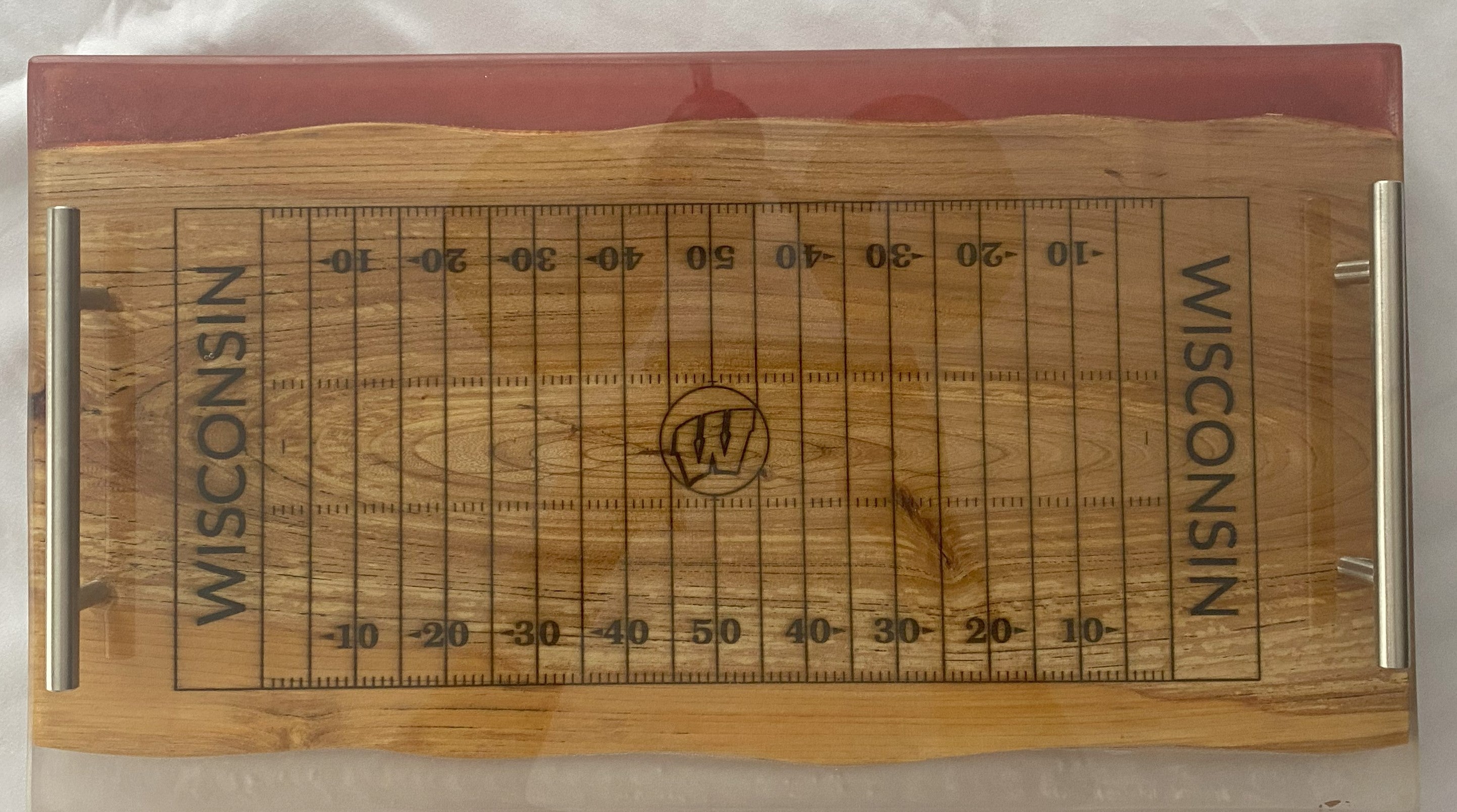 Wisconsin Football Field Charcuterie Tray | Wisconsin Football Field Serving Tray