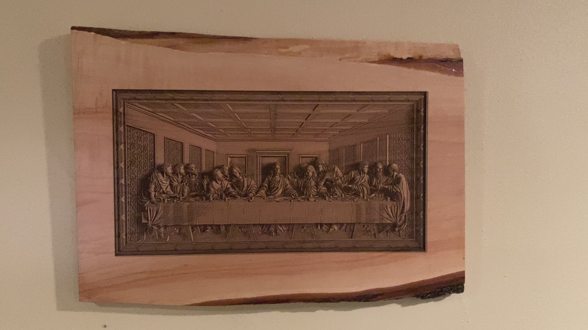 Religious Wall Art | Lord’s Supper | Lord’s Last Supper Live Edge Engr ...